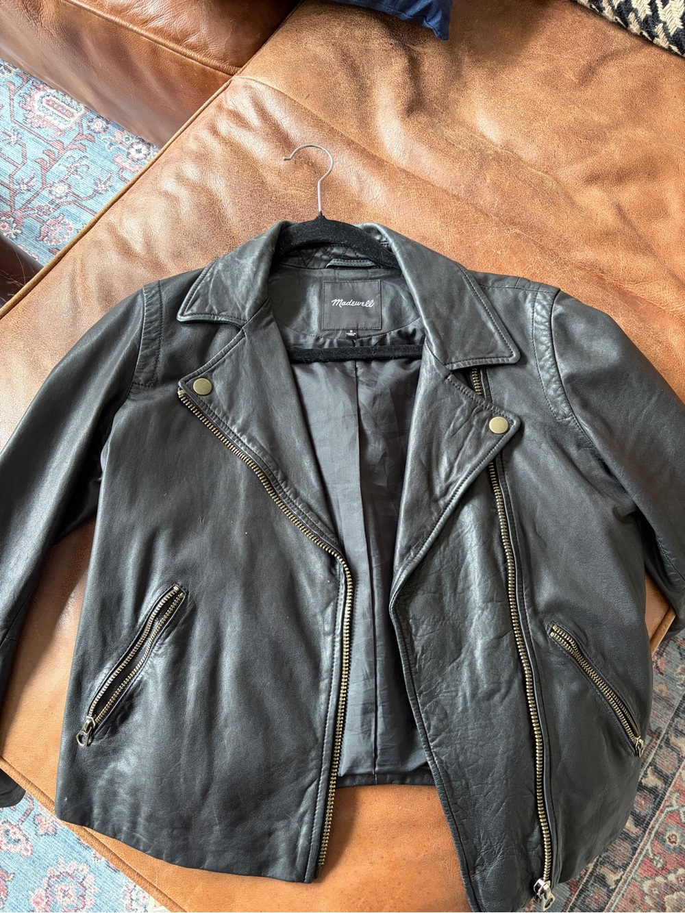 Madewell Black Leather Moto Jacket